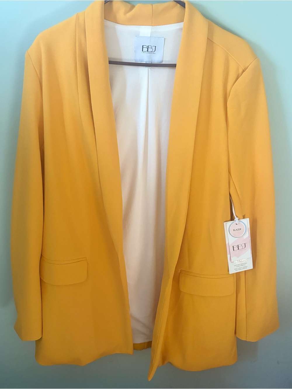 Women's Mustard Yellow Open-Front Blazer